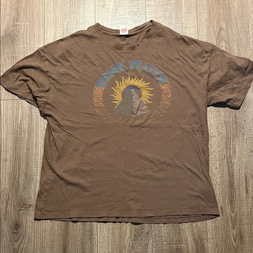 American Eagle Outfitters Brown Graphic Pink Floyd Band Tee Size L/XL Oversized